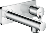 hansgrohe Talis S chrome single lever basin mixer with 165mm spout and concealed wall installation
