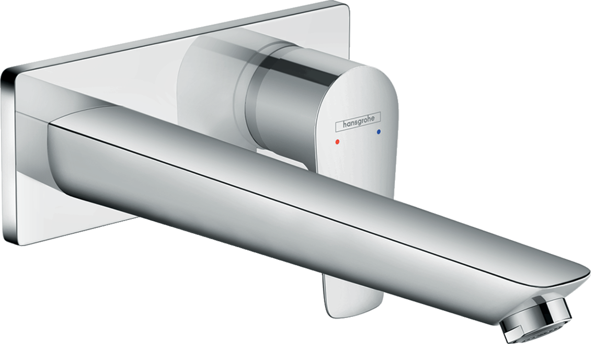Hansgrohe Talis E chrome single lever basin mixer with concealed installation and extended 225mm spout