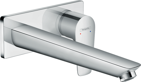 Hansgrohe Talis E chrome single lever basin mixer with concealed installation and extended 225mm spout