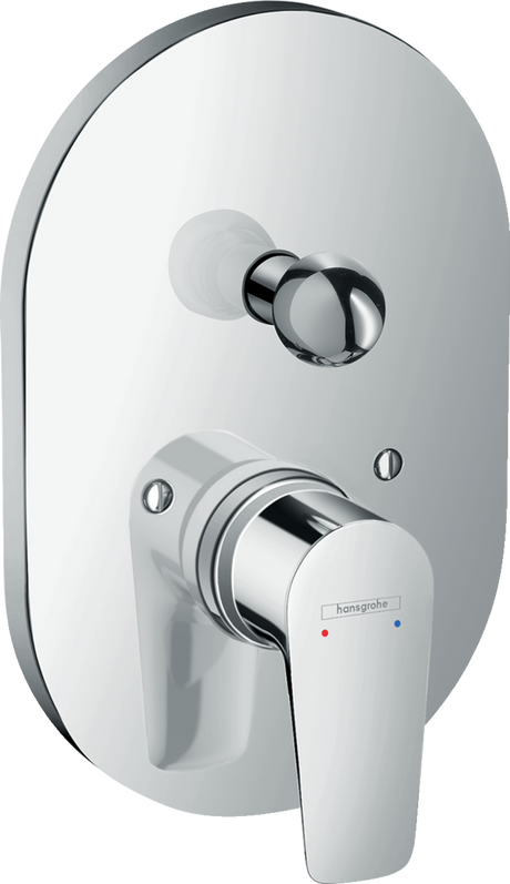 Hansgrohe Talis E chrome single lever manual bath mixer with concealed installation and EcoSmart technology
