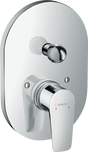 Hansgrohe Talis E chrome single lever manual bath mixer with concealed installation and EcoSmart technology