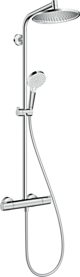Hansgrohe Crometta S Showerpipe 240 1jet Ecosmart With Thermostatic Shower Mixer - Chrome - 27268000