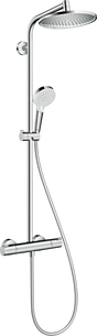 Hansgrohe Crometta S Showerpipe 240 1jet Ecosmart With Thermostatic Shower Mixer - Chrome - 27268000