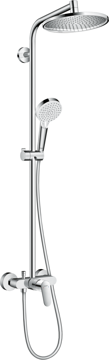 Hansgrohe Crometta S Showerpipe 240 1jet with Manual Shower Mixer - Chrome - 27269000