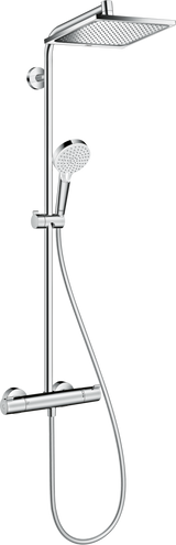 Hansgrohe Crometta E Showerpipe 240 1jet With Thermostatic Shower Mixer - Chrome - 27271000