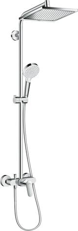 Hansgrohe Crometta E Showerpipe 240 1jet with Manual Shower Mixer - Chrome - 27284000