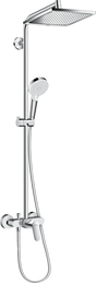 Hansgrohe Crometta E Showerpipe 240 1jet with Manual Shower Mixer - Chrome - 27284000