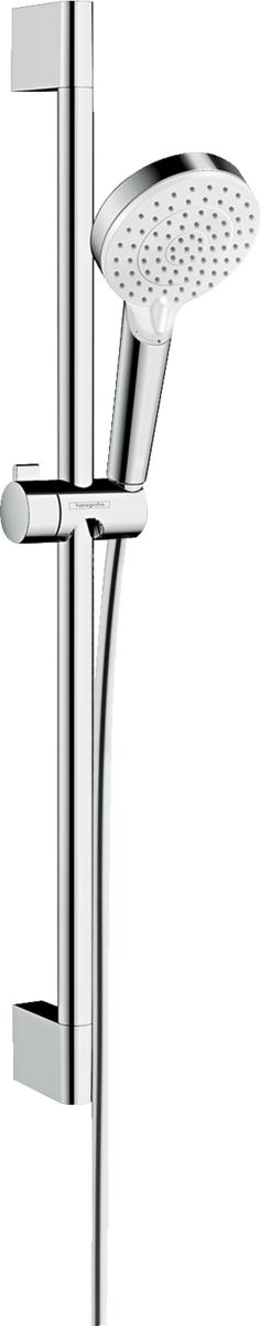 Hansgrohe Crometta Shower Set 100 Vario Green 6 L/min With Shower Rail 650mm - White/Chrome - 26555400