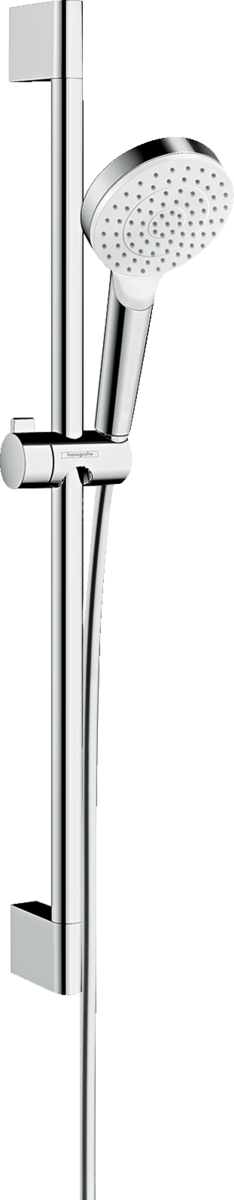 Hansgrohe Crometta Shower Set 100 1jet Green 6 L/min With Shower Rail 650mm - White/Chrome - 26554400