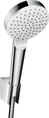 Hansgrohe Crometta Shower Holder Set 100 1jet EcoSmart 9 L/min With Shower Hose 1600mm - White/Chrome - 26569400