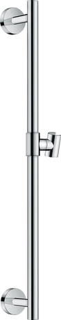 Hansgrohe Unica Shower Rail Comfort 650mm with adjustable sliders and pivoting joints in chrome finish