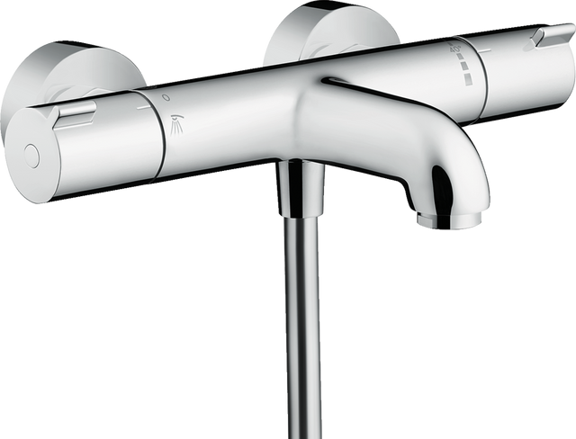 Hansgrohe Ecostat Thermostatic Bath Mixer 1001 CL chrome finish exposed installation with anti-scald protection