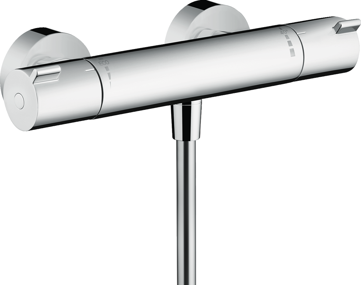Hansgrohe Ecostat Thermostatic Shower Mixer 1001 CL For Exposed Installation - Chrome - 13211000