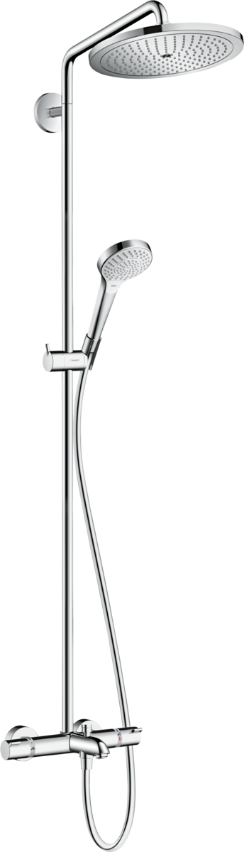 Hansgrohe Croma Select S Showerpipe 280 1jet with Thermostatic Bath Mixer - Chrome -  26792000