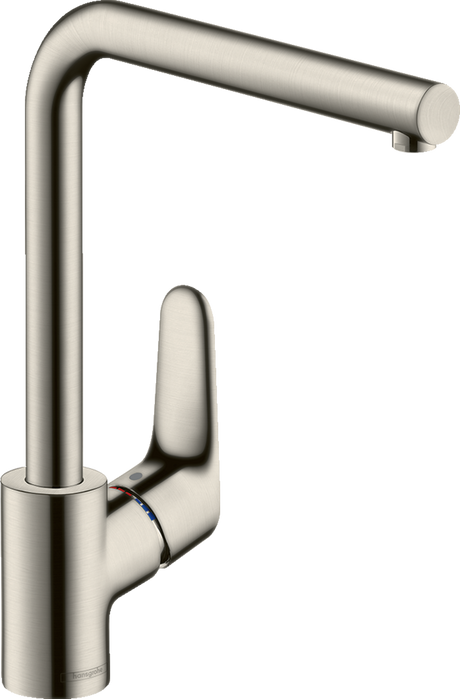 Hansgrohe Focus M41 Single Lever Kitchen Mixer 280 Single Spray Mode - Stainless Steel - 31817800