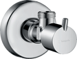 Hansgrohe Angle Valve S ⅜" in chrome finish with durable leak-proof construction for efficient water control and easy installation