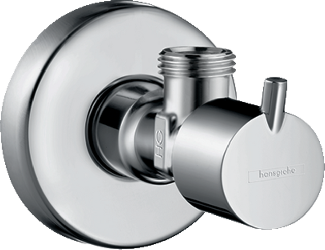 Hansgrohe Angle Valve S ⅜" in chrome finish with durable leak-proof construction for efficient water control and easy installation
