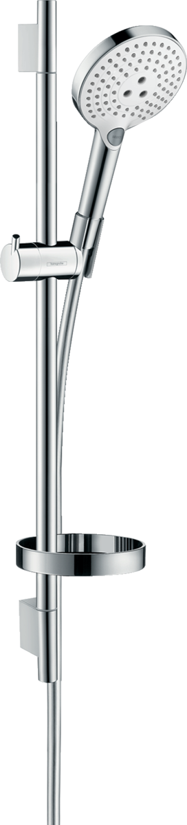 Hansgrohe Raindance Select S Shower Set 120 3Jet With Shower Rail 650mm And Soap Dish - White/Chrome - 26630400