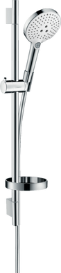 Hansgrohe Raindance Select S Shower Set 120 3Jet With Shower Rail 650mm And Soap Dish - White/Chrome - 26630400