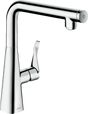 Hansgrohe Metris Select M71 Single Lever Kitchen Mixer 260 Single Spray Mode - Chrome - 14847000