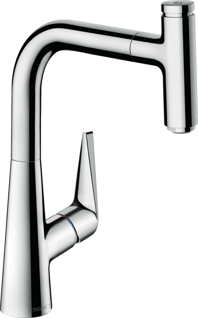 Hansgrohe Talis Select M51 Single Lever Kitchen Mixer 220 With Pull-out Spout Single Spray Mode - Chrome - 72822000