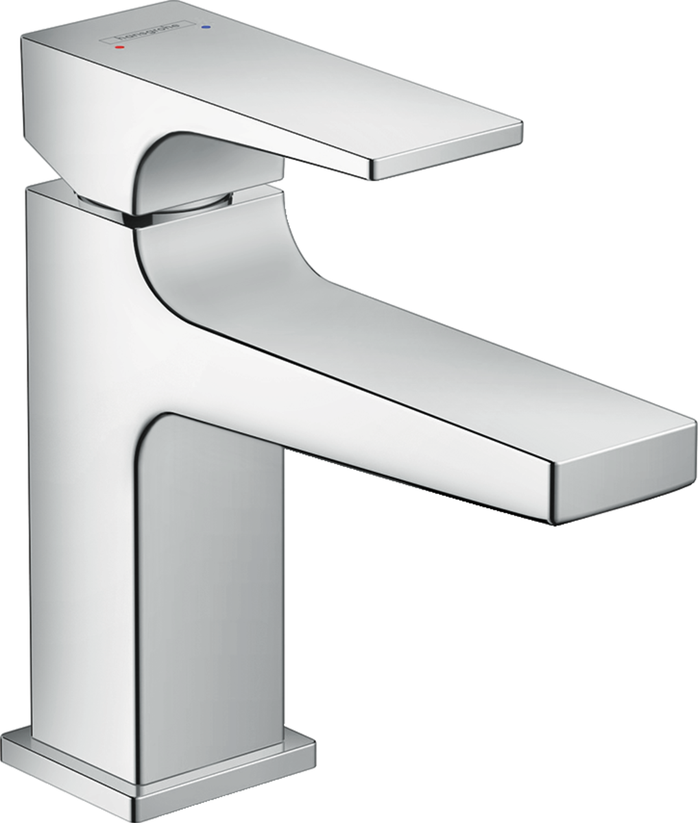 Hansgrohe Metropol Single Lever Basin Mixer 100 with Lever Handle For Cloakroom Basins with Push-open Waste - Chrome - 32500000