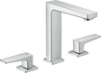 Hansgrohe Metropol 3-hole Basin Mixer 160 with Lever Handles and Push-open Waste - Chrome - 32515000