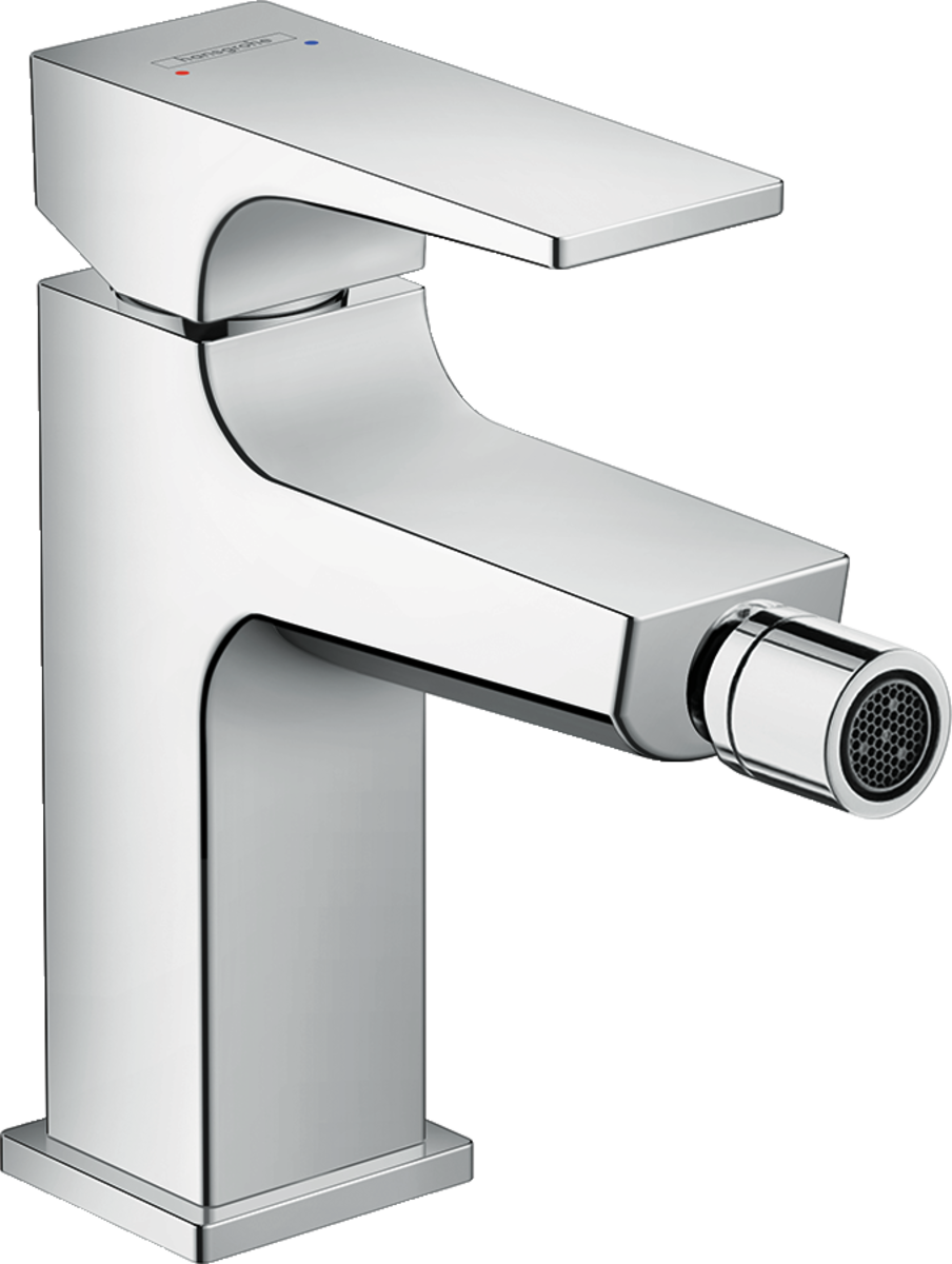 Hansgrohe Metropol Single Lever Bidet Mixer wWith Lever Handle and Push-open Waste - Chrome - 32520000