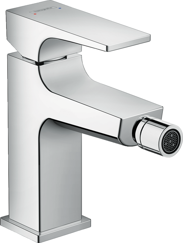 Hansgrohe Metropol Single Lever Bidet Mixer wWith Lever Handle and Push-open Waste - Chrome - 32520000