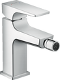 Hansgrohe Metropol Single Lever Bidet Mixer wWith Lever Handle and Push-open Waste - Chrome - 32520000