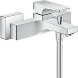 Hansgrohe Metropol chrome single lever bath mixer for exposed installation with modern lever handle