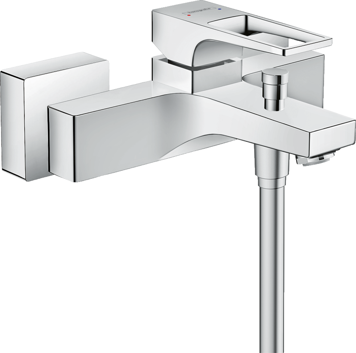 Hansgrohe Metropol Single Lever Manual Bath Mixer in chrome with loop handle for exposed installation
