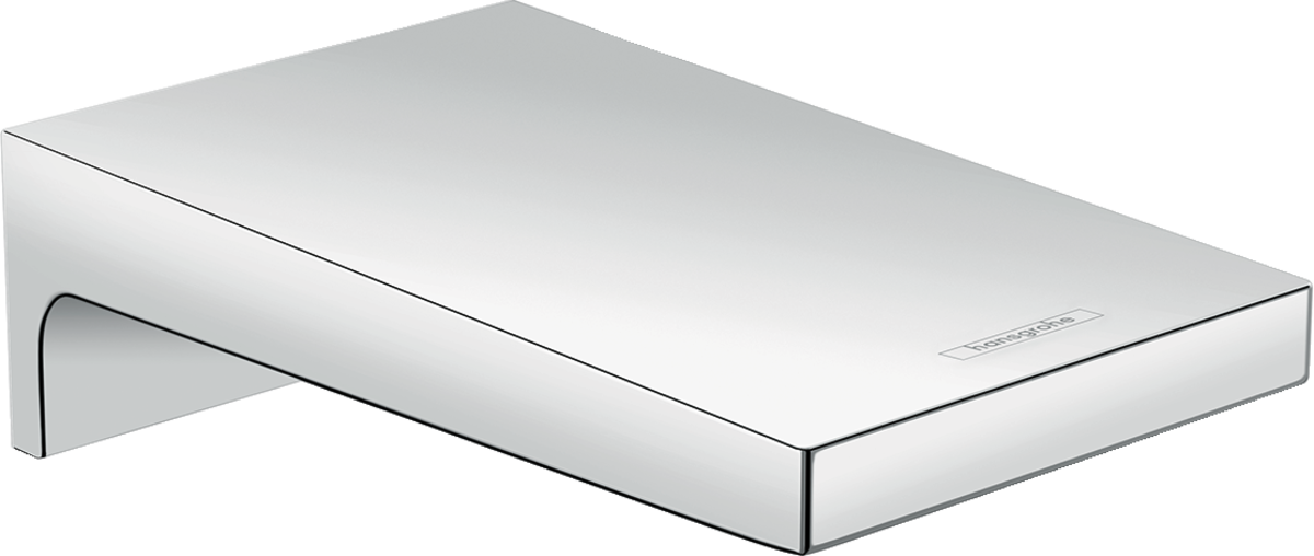 Hansgrohe Metropol Bath Spout 185mm chrome finish with sleek, rectangular design and wide water projection