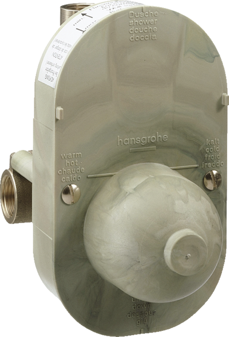 Hansgrohe Basic Set single lever manual bath mixer concealed installation with temperature control knob and German engineering design