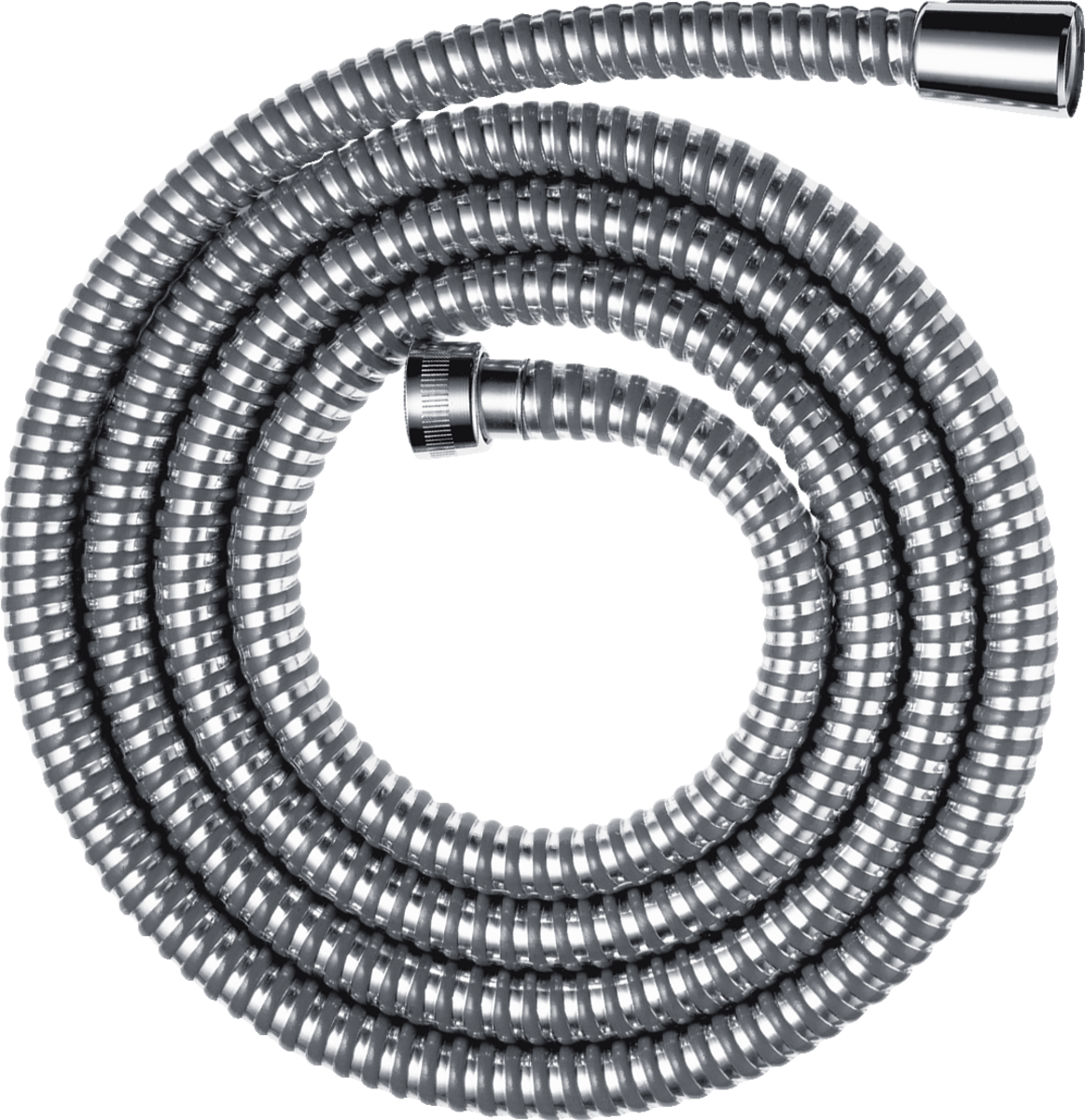 Hansgrohe Metaflex Shower Hose 1250mm chrome flexible with anti-microbial coating and quick-connect fittings