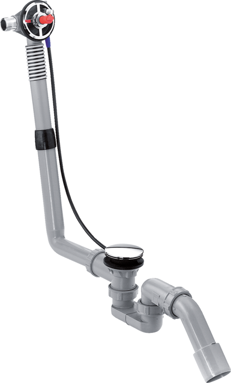 Hansgrohe Exafill S Basic Set bath filler waste and overflow assembly for standard bathtubs in chrome finish