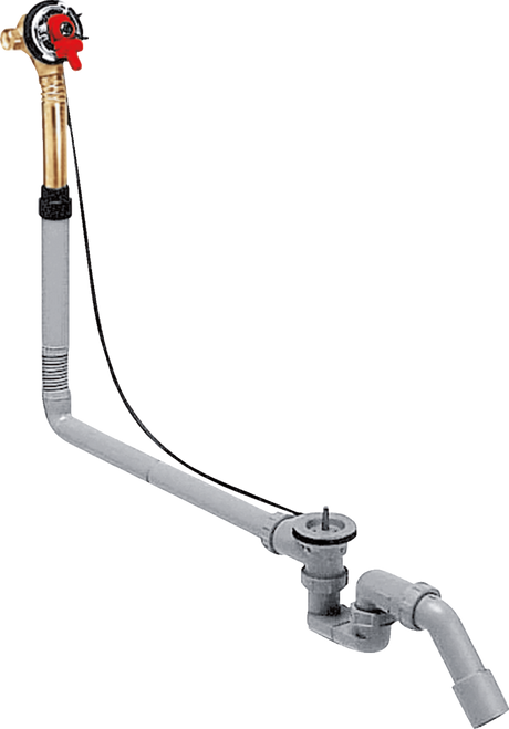 Hansgrohe Exafill Basic Set bath filler with integrated waste and overflow for large bathtubs, chrome finish
