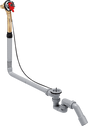 Hansgrohe Exafill Basic Set bath filler with integrated waste and overflow for large bathtubs, chrome finish