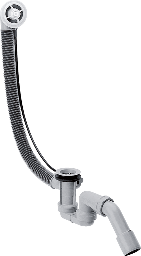 Hansgrohe Flexaplus Basic Set waste and overflow system for standard bathtubs with flexible pipe and chrome finish