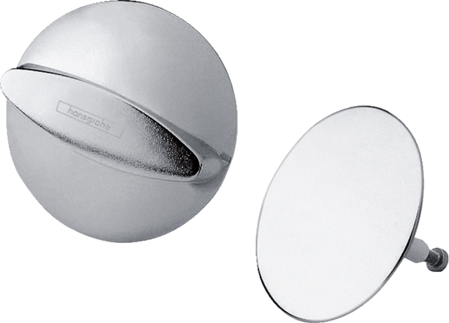 Hansgrohe Flexaplus Finish Set chrome waste and overflow covers for bathroom fittings