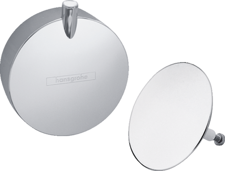 Hansgrohe Flexaplus S Finish Set chrome waste and overflow bathroom fitting with high-gloss finish