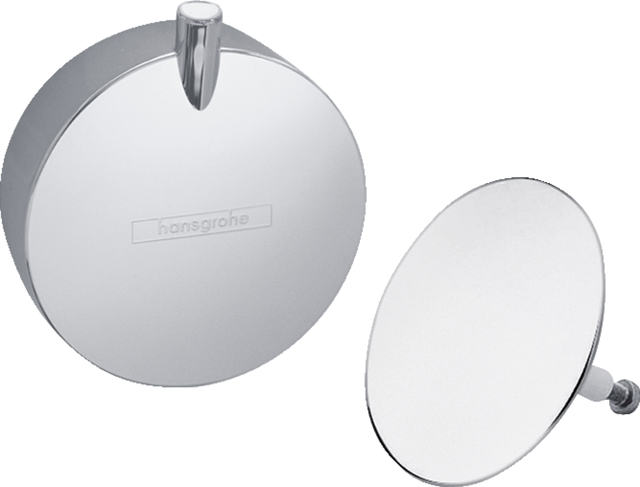 Hansgrohe Flexaplus S Finish Set chrome waste and overflow bathroom fitting with high-gloss finish