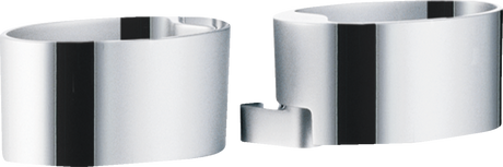 Hansgrohe Casetta Soap Dish in chrome finish with sleek, minimalist design and suction installation system.