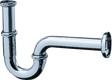 Hansgrohe P Trap standard model chrome with durable brass construction and space-saving design for sink plumbing.