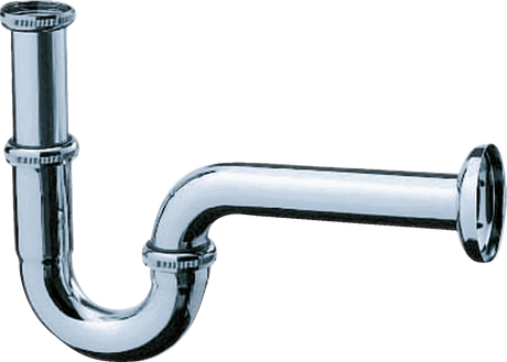 Hansgrohe P Trap standard model chrome with durable brass construction and space-saving design for sink plumbing.
