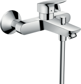 Hansgrohe Logis Single Lever chrome bath mixer with exposed installation and dual flow rates