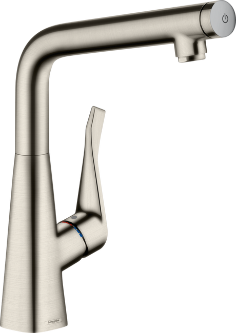 Hansgrohe Metris Select M71 Single Lever Kitchen Mixer 320 Single Spray Mode - Stainless Steel - 14883800