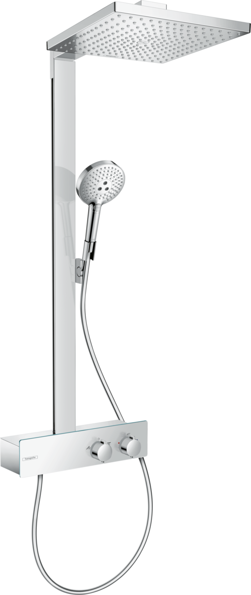 Hansgrohe Raindance E Showerpipe 300 1jet Ecosmart 9 L/min With Showertablet 350 - Chrome - 27362000