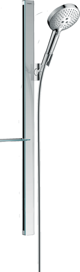 Hansgrohe Raindance Select S Shower Set 120 3jet With Unica'e Shower Rail 90 Cm And Shelf - Chrome - 27648000