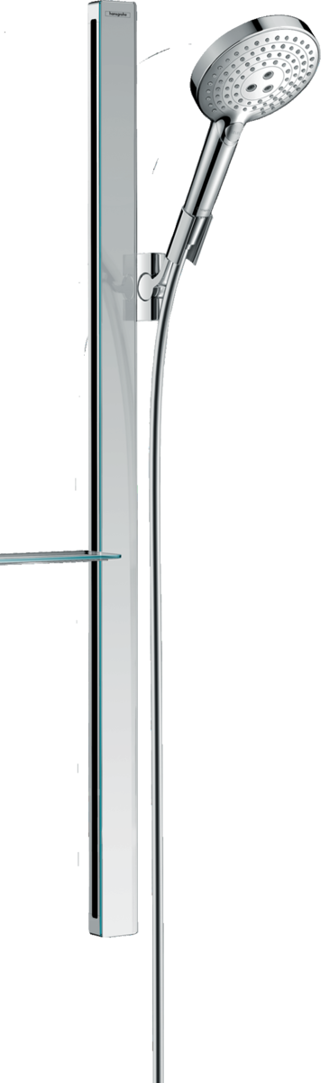Hansgrohe Raindance Select S Shower Set 120 3jet With Unica'e Shower Rail 90 Cm And Shelf - Chrome - 27648000